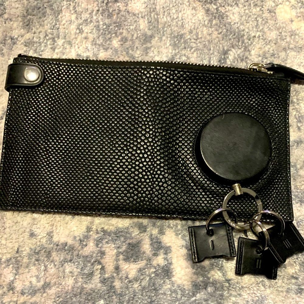 Alexander Wang black zip clutch, never used
